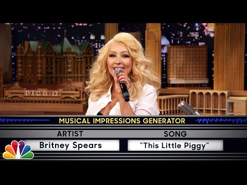 Wheel of musical impressions with Christina Aguilera